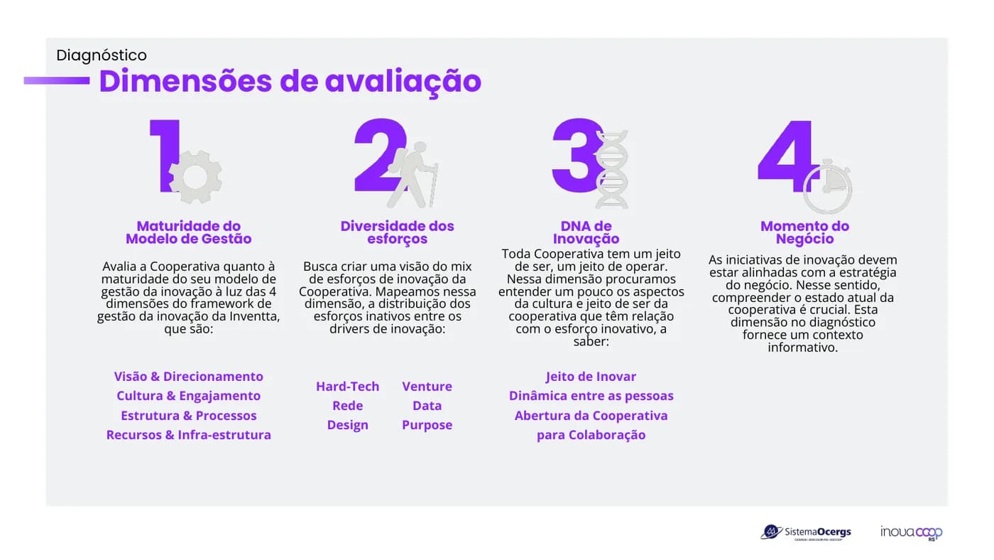 Dimensões avaliadas pelo diagnóstico